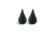 Dekoracje - Simiu - Zawieszka świąteczna - 6 cm - Kropla - Zielony - 2 szt. - 5714255018950