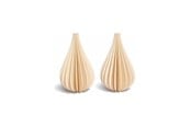 Dekoracje - Simiu - Zawieszka świąteczna - 6 cm - Kropla - Beżowy - 2 szt. - 5714255018936