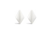 Dekoracje - Simiu - Zawieszka świąteczna - 6 cm - Diament - Jedwabista biel - 2 szt. - 5714255019001