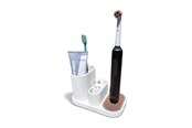 Dekoracje - Simiu - DENTIA - Przechowywanie szczoteczki do zębów Oral-B - Biały marmur/gliniany brąz - 5714255019704