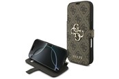 Telefon - Pokrowiec i etui - GUESS Book 4G Metal Logo Case for iPhone 17 Pro - Brown - 3666339556327