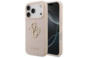 Telefon - Pokrowiec i etui - GUESS Grained Big 4G & Classic Logo iPhone 17 Pro Case - Pink - 3666339524937