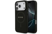Telefon - Pokrowiec i etui - GUESS Saffiano Classic Logo MagSafe Case for iPhone 17 Pro - Black - 3666339492397