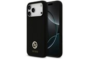 Telefon - Pokrowiec i etui - GUESS Silicone Logo Strass 4G MagSafe Case for iPhone 17 Pro Max - Black - 3666339553135