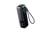 Powerbank - Joyroom PODIX PR70 240W Power Bank with Two Built-in USB-C Cables & Two Displays- Gray - 25000 mAh - PR70