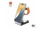 Telefon - Adapter i Ladowarka - FIXED 3in1 Mag ALU 25W Qi2.2 Wireless Apple Charging station - Space Grey - FIXMPOS-AL3-GR