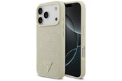 Telefon - Pokrowiec i etui - GUESS Croco Triangle Logo MagSafe case for iPhone 17 Pro - gold - 3666339552527