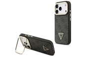Telefon - Pokrowiec i etui - GUESS 4G PU Triangle Logo & Stand Camera Magsafe Case for iPhone 17 Pro - Black - 3666339534417