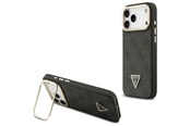 Telefon - Pokrowiec i etui - GUESS 4G PU Triangle Logo & Stand Camera Magsafe Case for iPhone 17 Pro Max - Black - 3666339534424