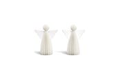 Dekoracje - Mumi3D Zawieszka świąteczna - Anioły - 9 cm - Jedwabna biel - 2 szt. - 5714255019360
