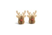 Dekoracje - Mumi3D Mini zawieszka świąteczna - renifer - beżowy - 6 cm - 2 szt. - 5714255019209