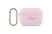 Telefon - Inne akcesoria - GUESS Grained Classic Logo Case for AirPods Pro 3 - Pink - 3666339574789