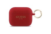 Telefon - Pokrowiec i etui - GUESS Silicone Glitter Ring Case for AirPods Pro 3 - Red and Glitter - 3666339577476