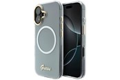 Telefon - Pokrowiec i etui - GUESS IML Gradient Script Metal MagSafe Case for iPhone 17 - White - 3666339588601