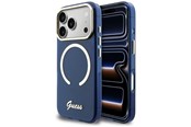Telefon - Pokrowiec i etui - GUESS IML Script Metal MagSafe Case for iPhone 17 Pro - Blue - 3666339583828