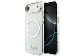 Telefon - Pokrowiec i etui - GUESS IML Script Metal MagSafe Case for iPhone Air - Clear - 3666339583491
