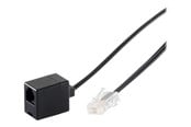 Kabel sieciowy - S-Impuls phone extension cable - 15 m - black - Czarny - 15m - 70235-8/8
