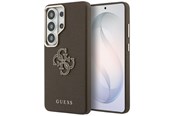 Telefon - Pokrowiec i etui - GUESS Grained Big 4G Metal Logo Case for Samsung Galaxy S26 Ultra - Brown - 3666339612962