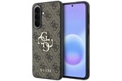 Telefon - Pokrowiec i etui - GUESS Leather 4G Metal Logo Case for Samsung Galaxy A37 5G - Brown - 3666339620974