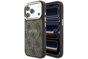 Telefon - Pokrowiec i etui - GUESS Embossed 4G Classic MagSafe Case for iPhone 17 Pro / 18 Pro - Brown - 3666339655105