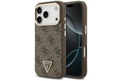 Telefon - Pokrowiec i etui - GUESS 4G Triangle Logo MagSafe Case for iPhone 17 Pro / 18 Pro - Brown - 3666339676872
