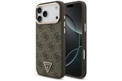Telefon - Pokrowiec i etui - GUESS 4G Triangle Logo MagSafe Case for iPhone 17 Pro Max / 18 Pro Max - Brown - 3666339676889