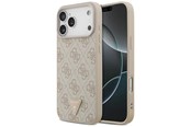 Telefon - Pokrowiec i etui - GUESS Leather 4G Triangle Strass MagSafe Case for iPhone 17 Pro Max / 18 Pro Max - Pink - 3666339652418