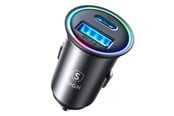 Ładowanie samochodów elektrycznych - SiGN Mini Metal Car Charger 60W - with USB-C & USB-A - SN-CCN04