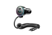 Ładowanie samochodów elektrycznych - SiGN 90W 3-in-1 Fast Car Charger with USB-C Cable - SN-CL07