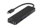 USB hub - SiGN 5-in-1 USB-C adapter HDMI 4K MicroSD - max 15W - 5V - 3A - Black USB hub - SN-0003