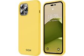 Telefon - Pokrowiec i etui - SiGN Liquid Silicone Case for iPhone 14 Pro Max - Yellow - SN-SIL14PMGul