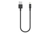 Kabel USB - SiGN USB cable with Lightning 2.4A - for iPhone & iPad - 25cm - Black - 13-1223