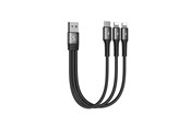 Kabel USB - SiGN 3-in-1 Cable Lightning - USB-C - 0.15m - 3.5A - 20W - Black - SN-01530G10
