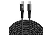 Kabel USB - SiGN USB-C to USB-C charging cable 60W/3A - 5m - Black - SNCAB-CC5M-B
