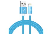 Kabel USB - SiGN USB to Lightning Cable - 2.1A - 2m - Nylon - Blue - SNCAB-LIGH2MBL
