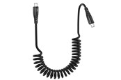Kabel USB - SiGN 60W Coiled USB-C to USB-C Fast Charging Car Cable - Black - SNCAB-SPRING60W
