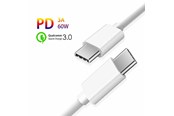 Kabel USB - SiGN Fast Charging Cable USB-C to USB-C 60W - 3A - PD - 0.25m - White - SNCAB-USBC25