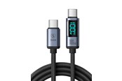 Kabel USB - SiGN USB-C to USB-C Cable 100W with Display - 2m - Black - SN-CC100-2M