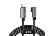 Kabel USB - SiGN USB-C to Lightning Cable 1.2m - 20W - Black - SN-CC-120C