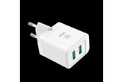 Telefon - Adapter i Ładowarka - SiGN Mini Quick Charger Dual USB - 2.4A - White - SN-2A121