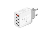Telefon - Adapter i Ładowarka - SiGN Fast charger 4xUSB-A - PD & QC 3.0 - 33W - White - SN-A4P