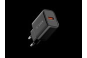 Telefon - Adapter i Ładowarka - SiGN Fast Charger USB-A QC 3.0 - 18W - 3A - Black - SN-BL001
