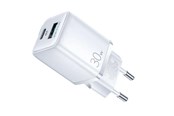 Telefon - Adapter i Ładowarka - SiGN Mini Fast Charger USB & USB-C - PD & Q.C3.0 - 30W - White - SN-PD33W
