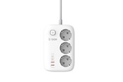 Telefon - Adapter i Ładowarka - SiGN 65W GaN fast charging power strip 3-way/2x USB-A/2x USB-C - 2m - White - SN-SE3436