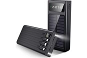 Powerbank - SiGN Powerful Solar Powerbank with Built-in Cables - Black - 20000 mAh - SEP-123