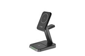 Telefon - Adapter i Ładowarka - SiGN 3-in-1 15W Wireless MagSafe Charging Stand for iPhone - Apple Watch - Airpods - Black - SN-3i1