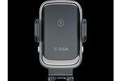 Telefon - Adapter i Ładowarka - SiGN Car Mobile Holder with Wireless Charging - 15W - Black - SN-CAR15W