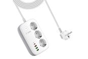 Inteligentny dom - SiGN Smart WiFi Outlet 3xEU + 3xUSB - 1xUSB-C - 1.5m 30W - White - SNSM-WIFIPOWER