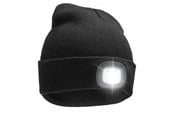 Latarki i reflektory - SiGN Beanie with LED lamp USB - Black - SN-HLED