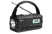 Radio DAB i budzik - SiGN Emergency Radio DAB+/FM with Hand Crank/Battery/Solar Cells/USB Power - Black - SN-PBDYN-PLUS